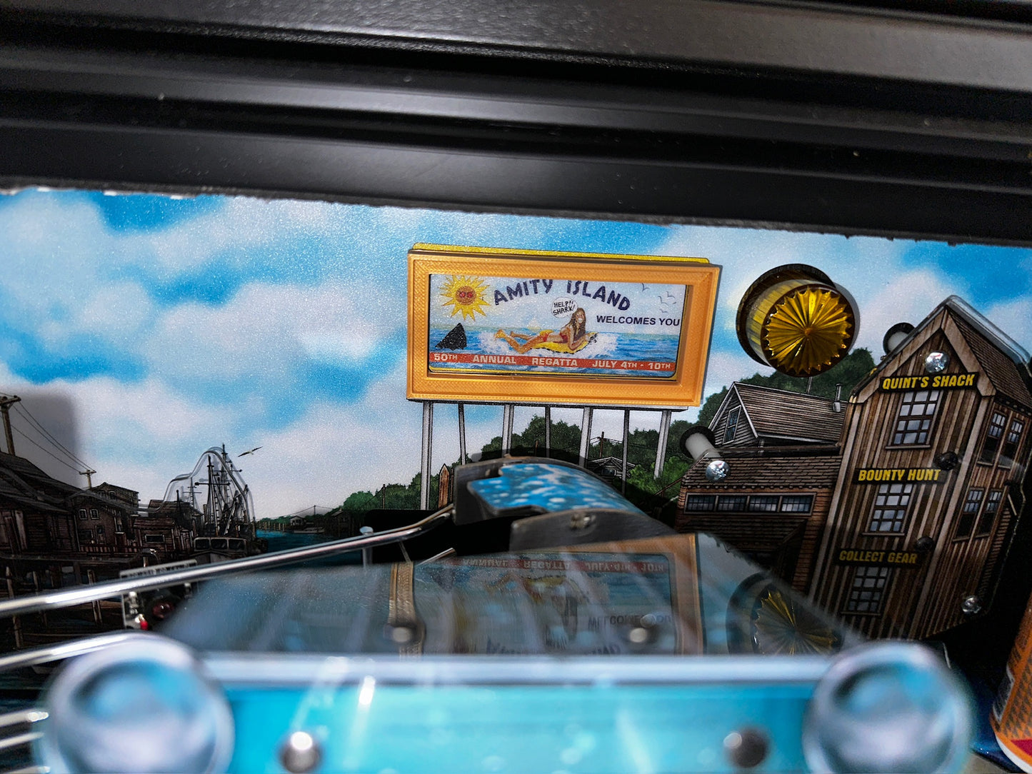 Jaws Pinball Welcome to Amity Sign Frame