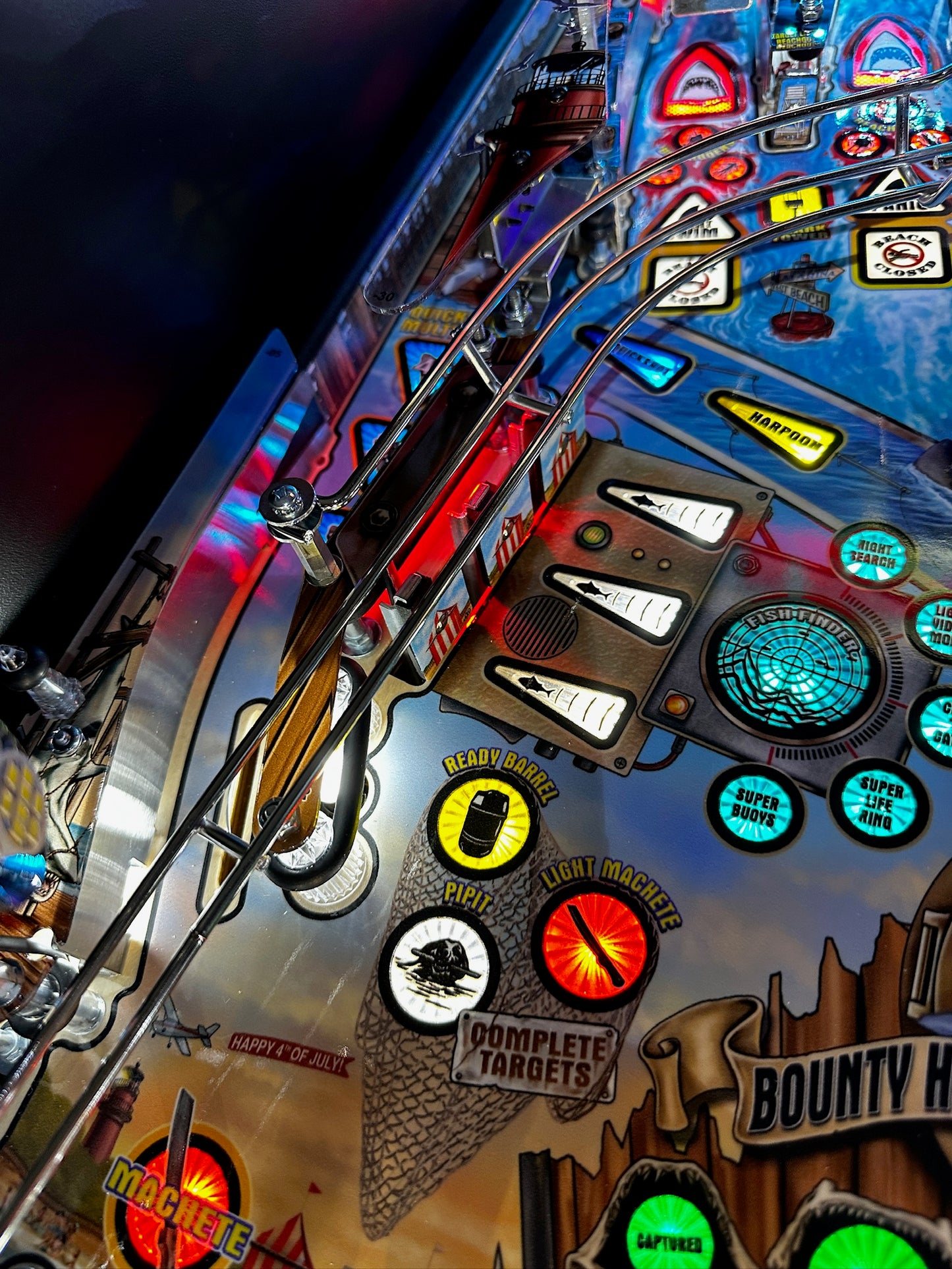 Jaws Pinball Target Bank Illumination