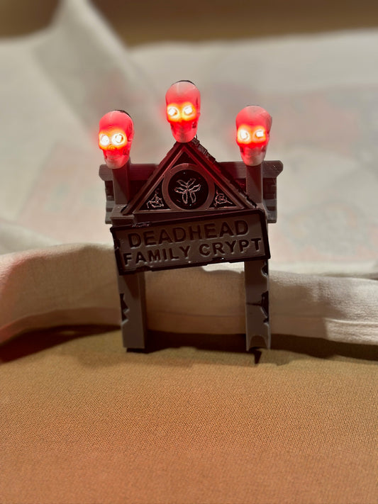 Elvira's House of Horrors Pinball Illuminated Blood Red Kiss Crypt Sign