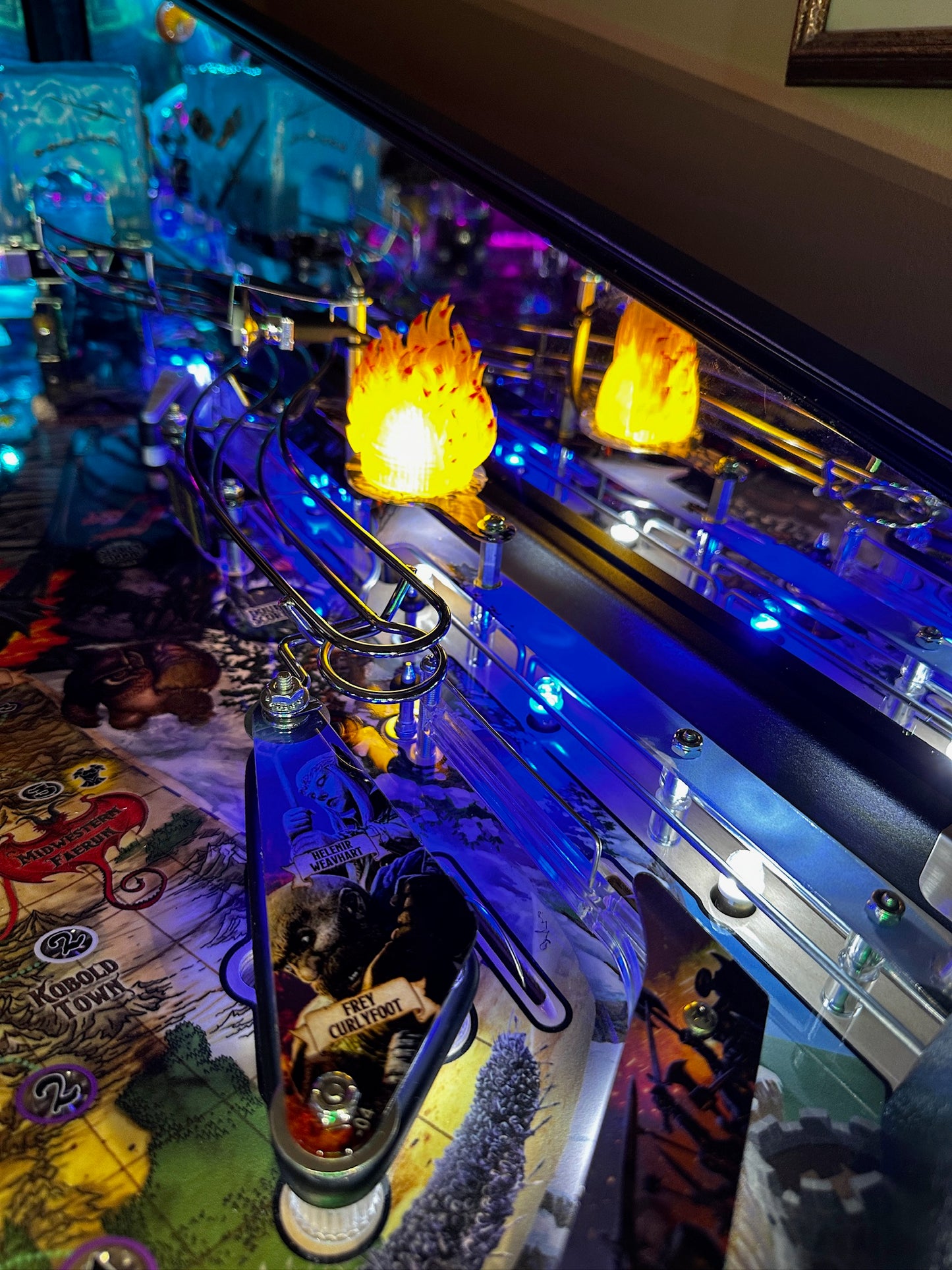 Dungeons & Dragons: The Tyrant's Eye Pinball Playfield Flames