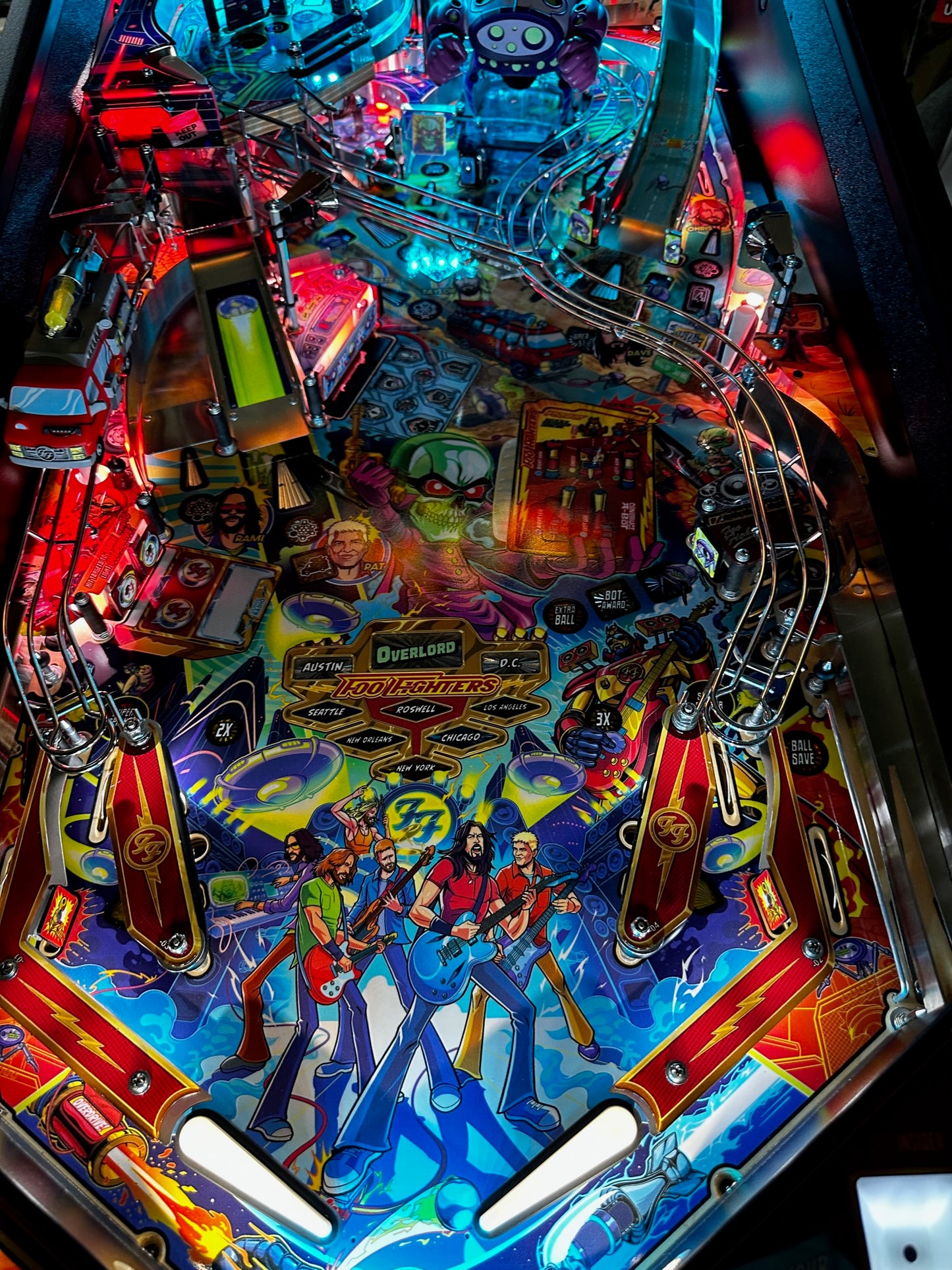 Foo Fighters Pinball Illuminated Plastic Mod