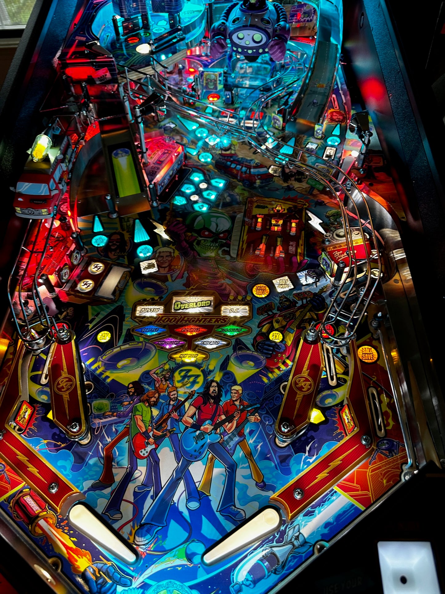 Foo Fighters Pinball Illuminated Plastic Mod