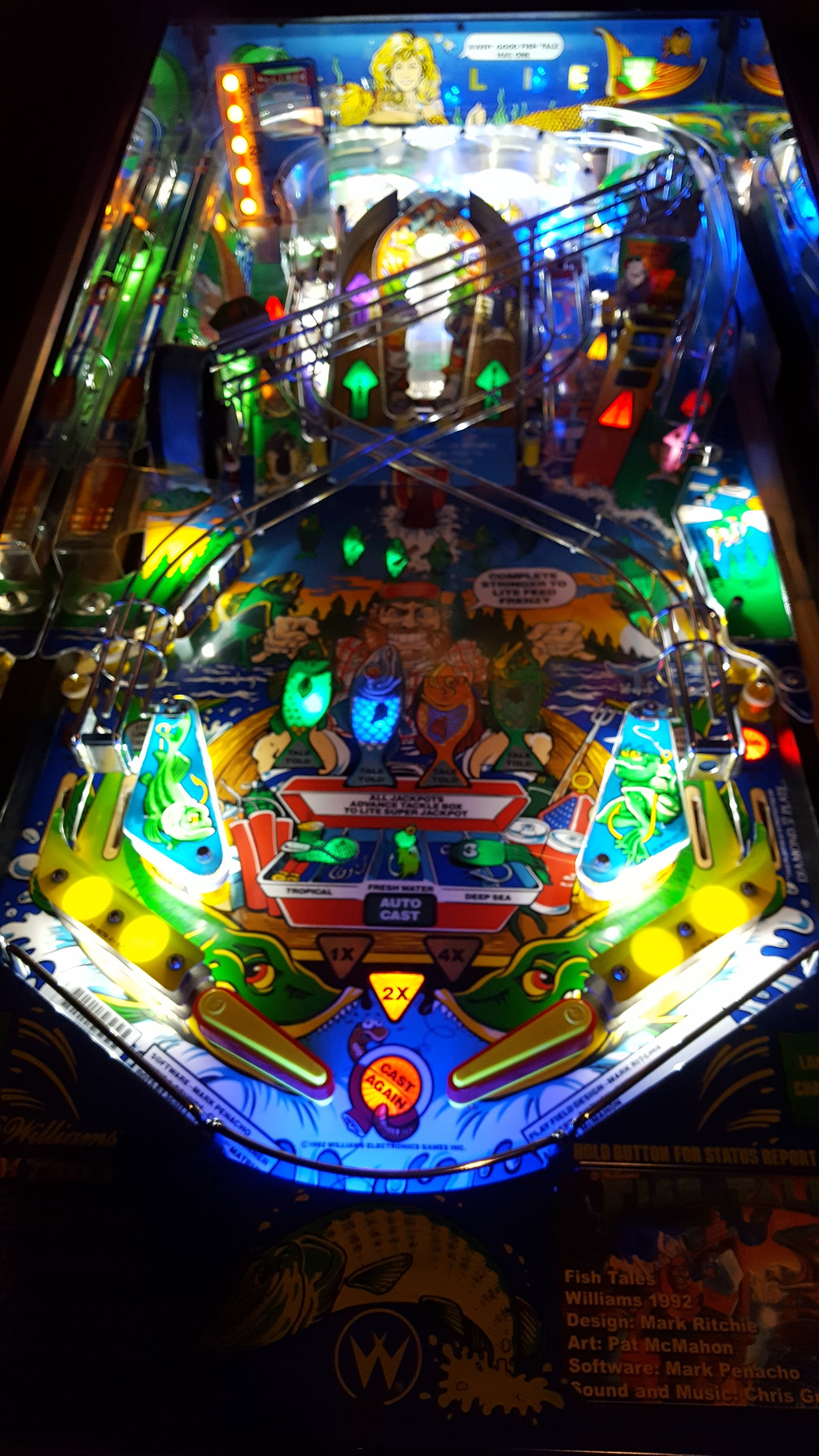 Fish Tales Pinball LED Strip 15"Backboard Light Kit