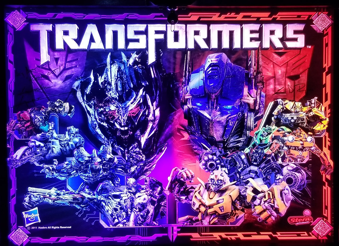 Transformers Pinball Custom Backbox Light Kit