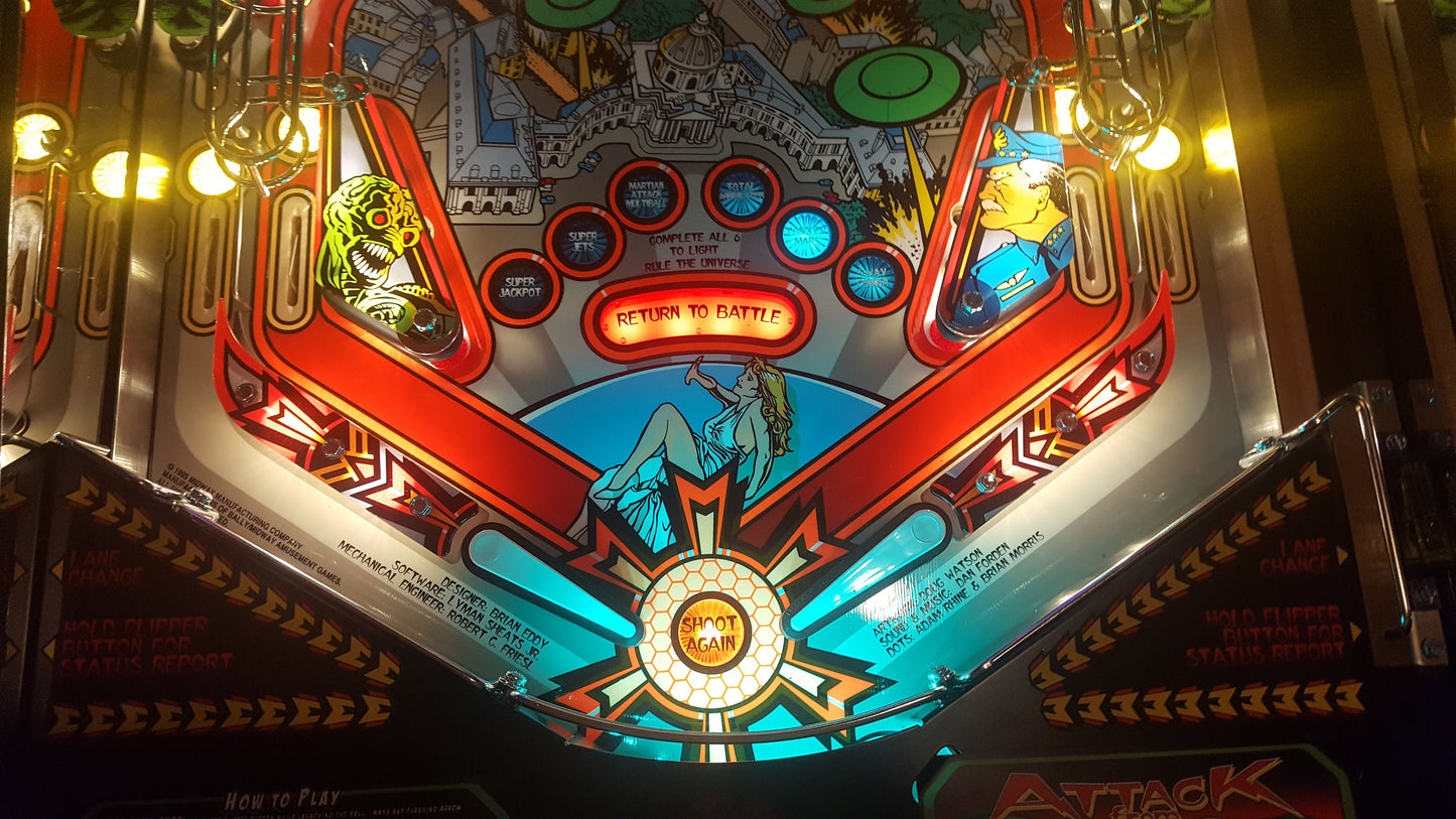 Attack From Mars Pinball LED Strip Trough Light Kit