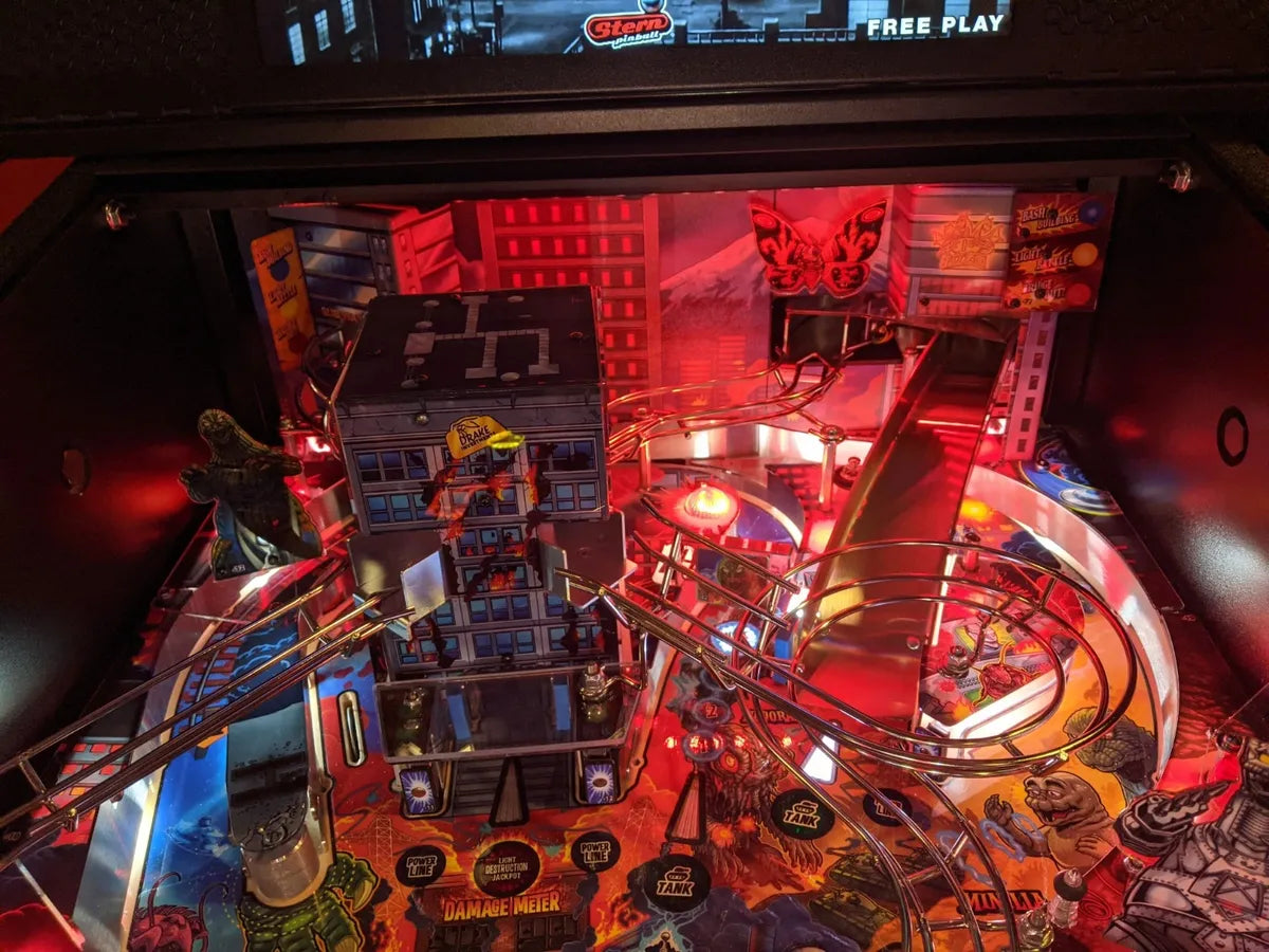 Godzilla Pinball 10" Interactive GI LED Strip Backboard Light Kit
