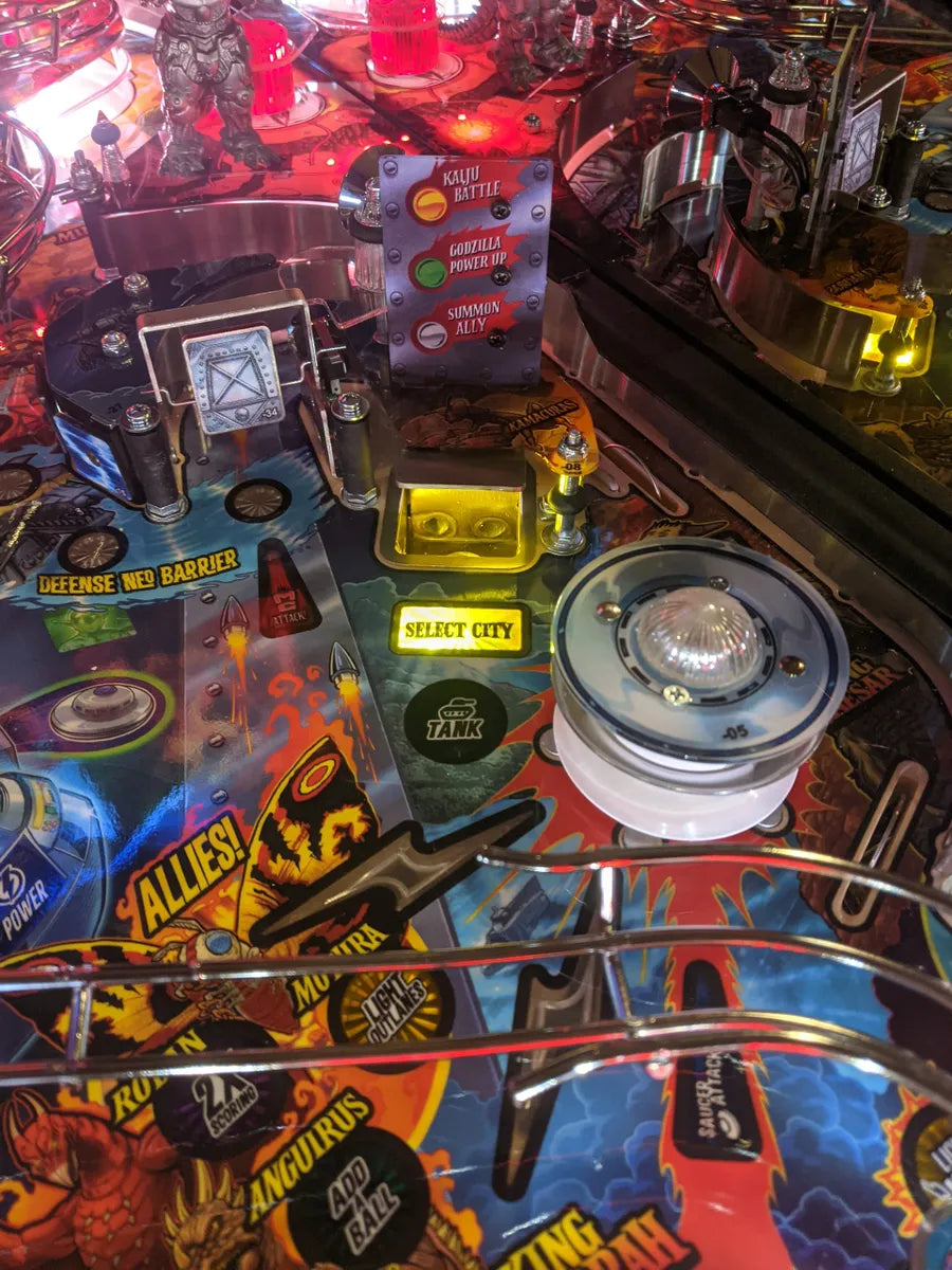 Godzilla Pinball Interactive Select City Scoop LED