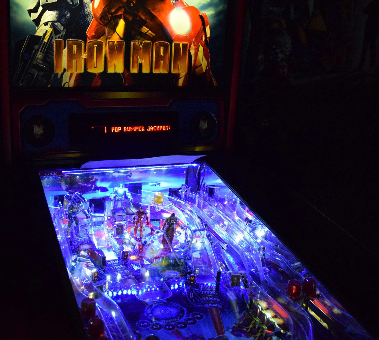 Iron Man Pinball LED Strip Backboard Flasher Light Kit