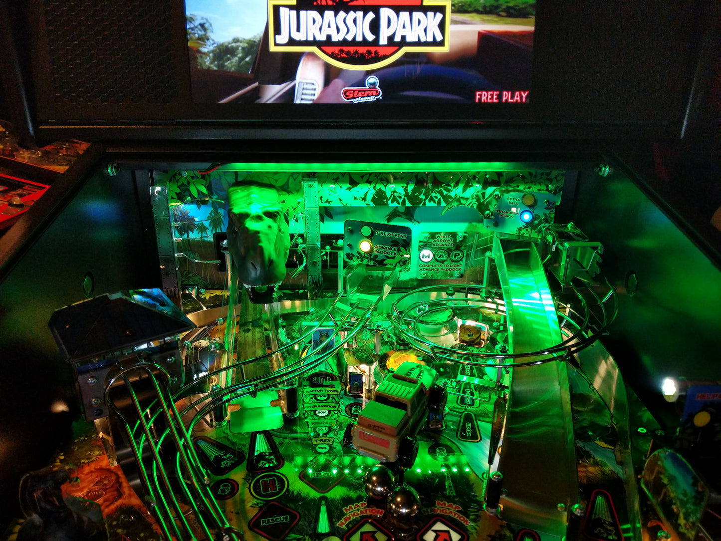 Jurassic Park Pinball LED Strip Backboard Light