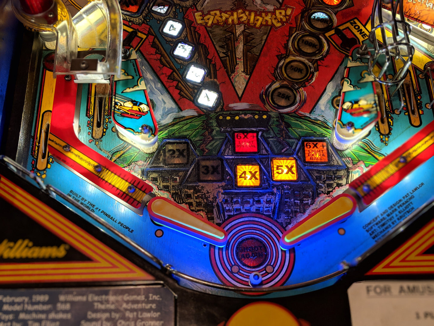 Earthshaker Pinball LED Strip Trough Light Kit