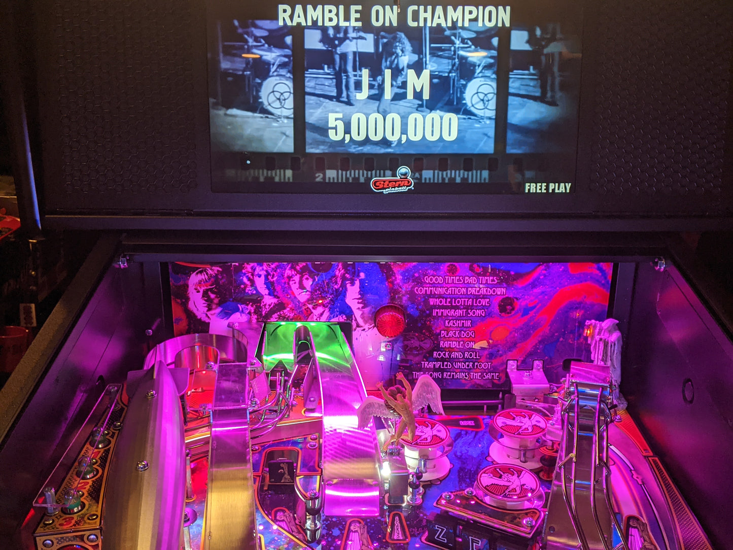 Led Zeppelin Pinball LED Strip Backboard Light Kit