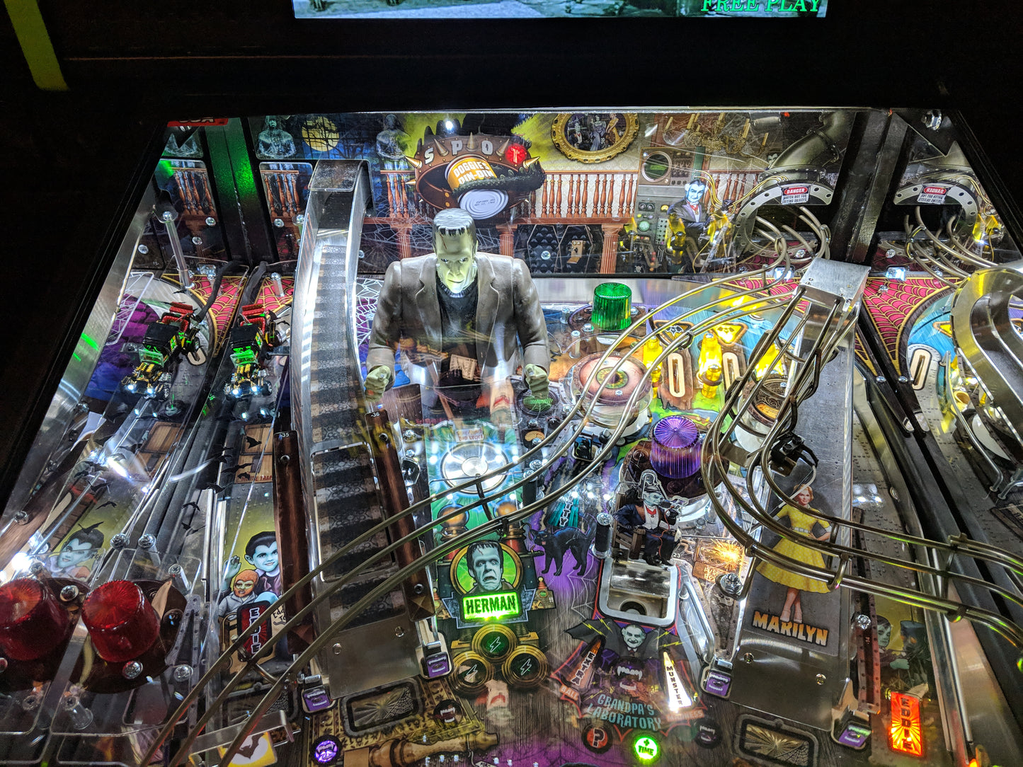 The Munsters Pinball LED Strip Backboard Light Kit