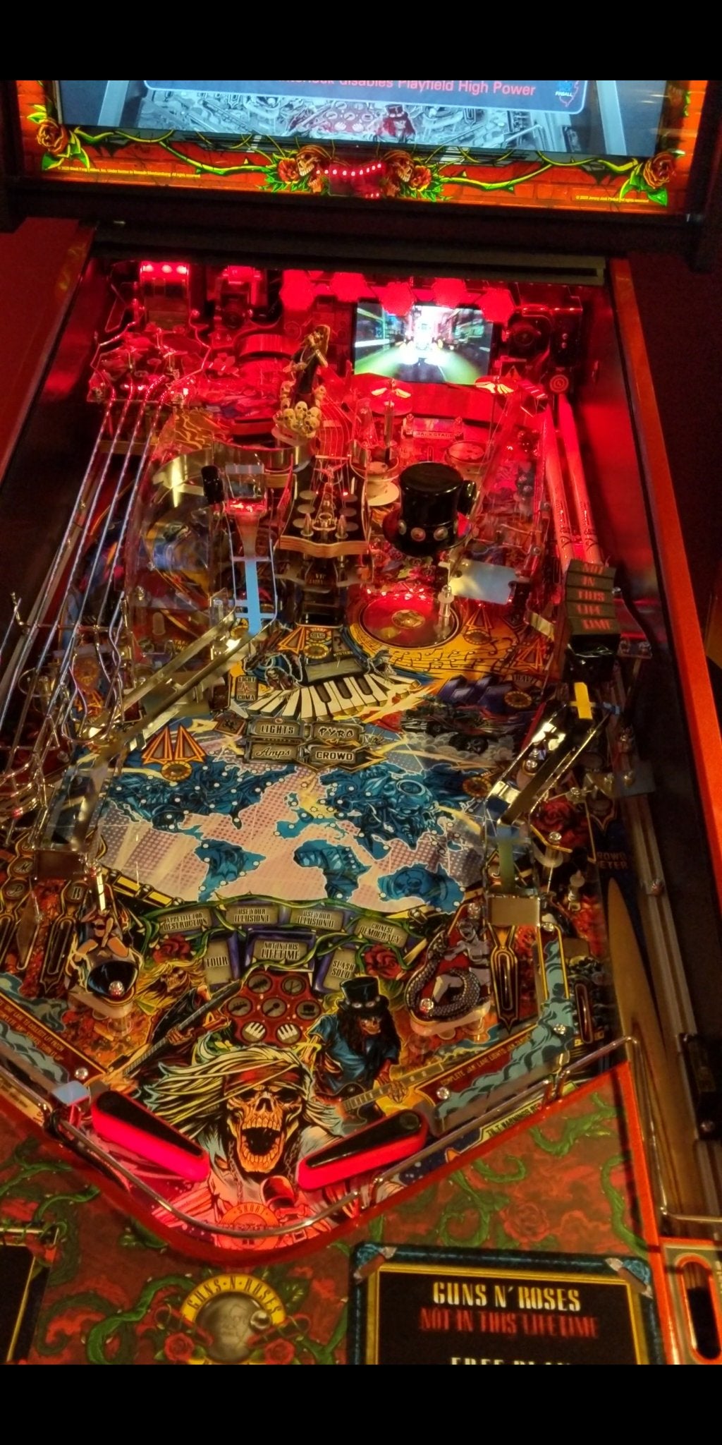 Four Roses Pinball Machine Guns N' Roses Pinball Machine Modifications – Lermods Pinball Machine ...