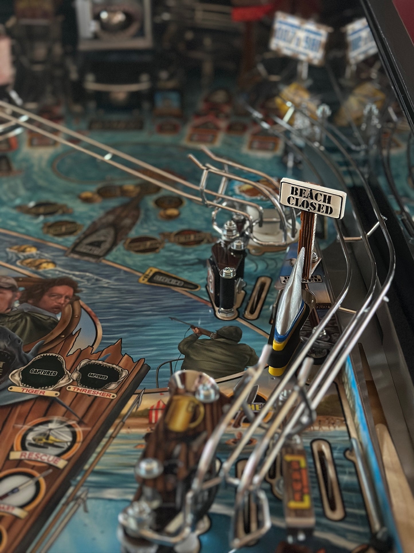 Jaws Pinball Signs and Boardwalk