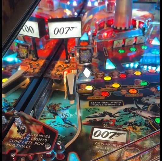 James Bond Pinball Illuminated Interactive Multiplier Sign