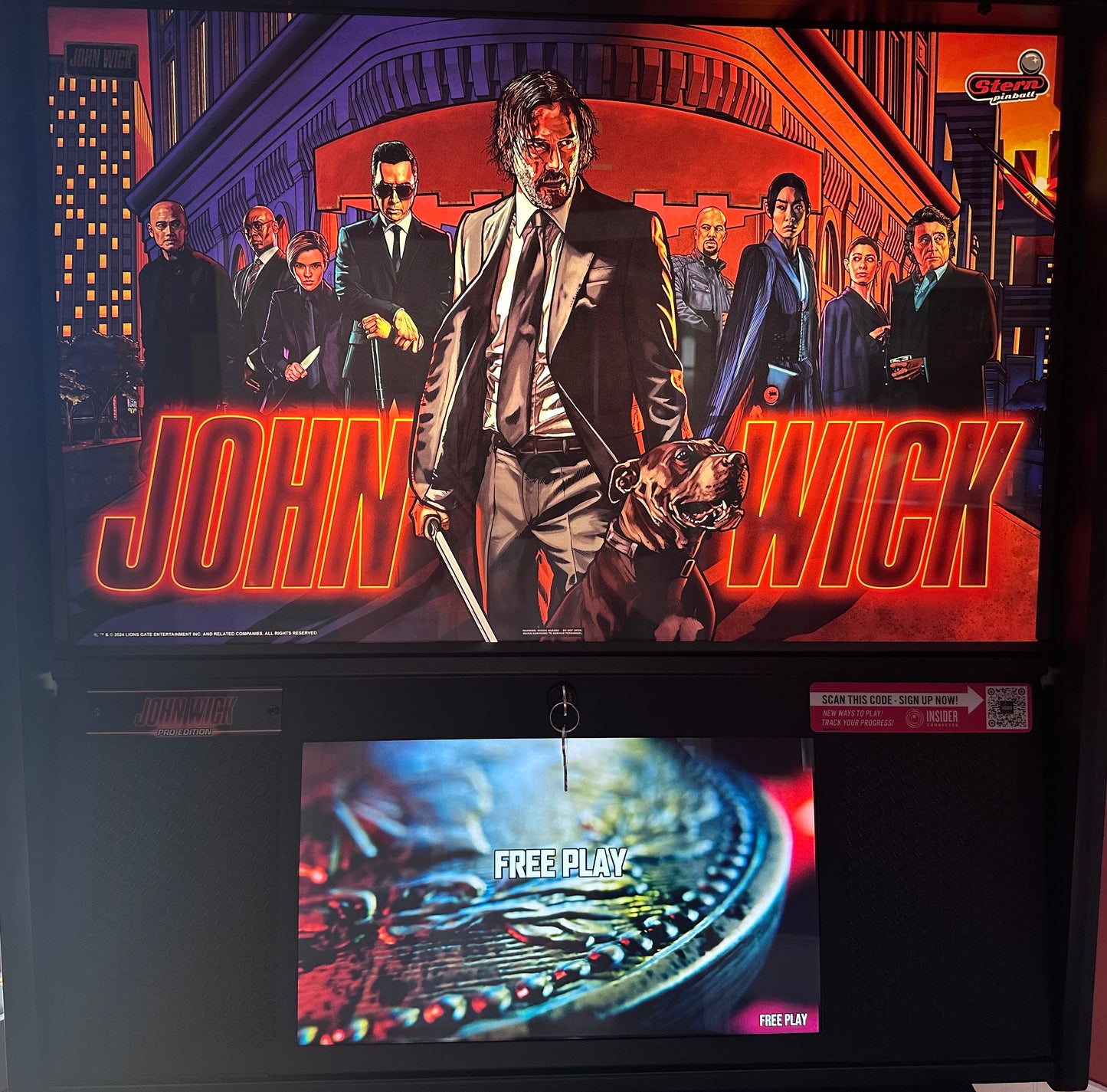 John Wick Pinball Custom Backbox Light Kit