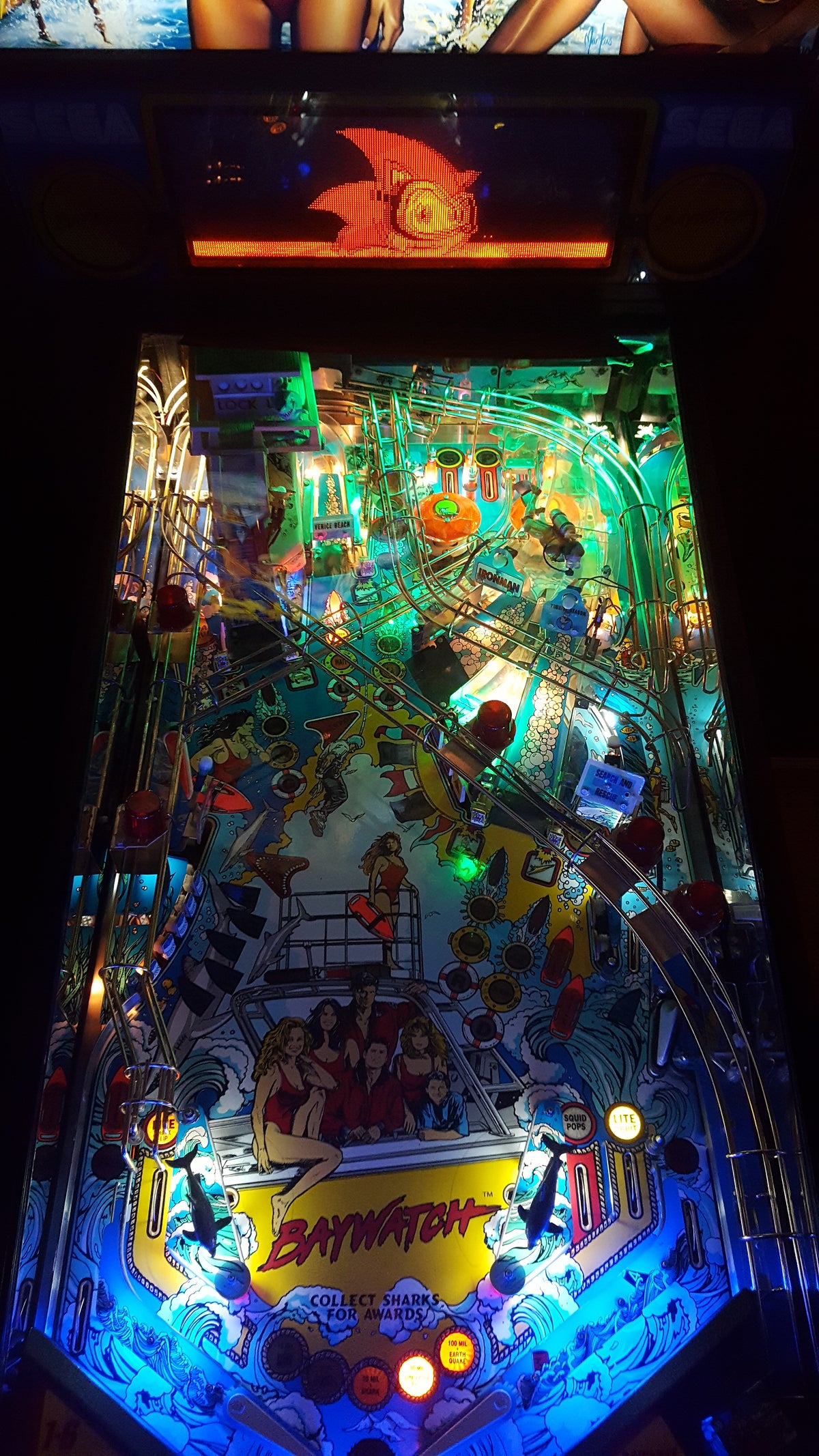 Pinball Backboard Baywatch Pinball LED Strip 10