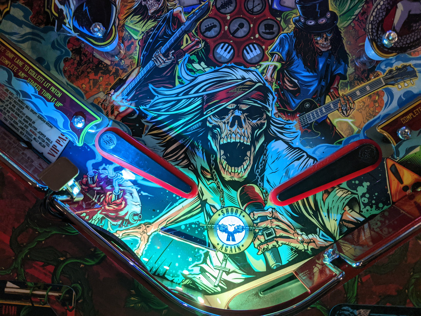 Guns N' Roses, JJP Pinball RGB LED Strip Backboard/Trough Combo