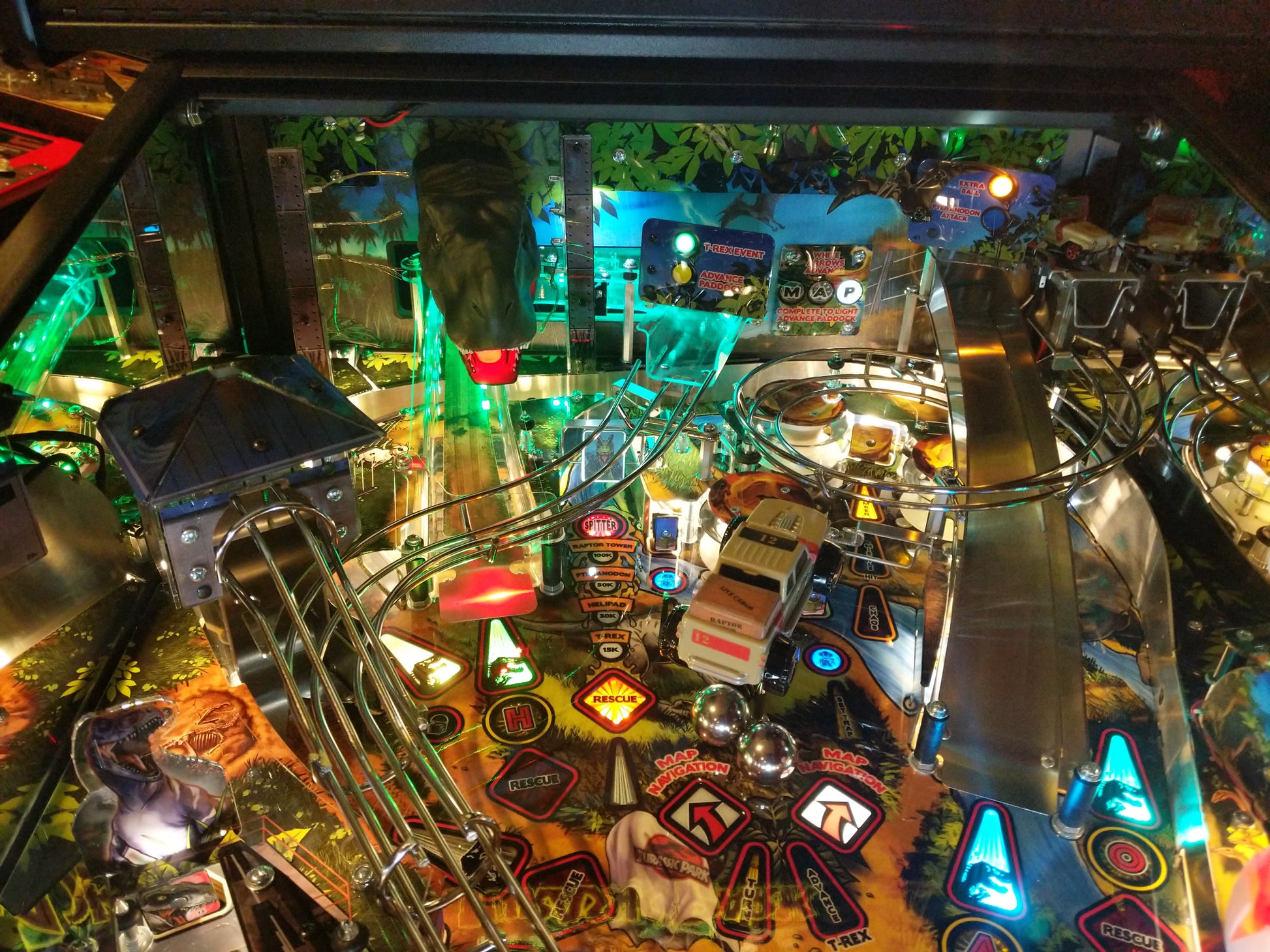 Jurassic Park Pinball LED Strip Illuminated Glowing Ramp Light ...