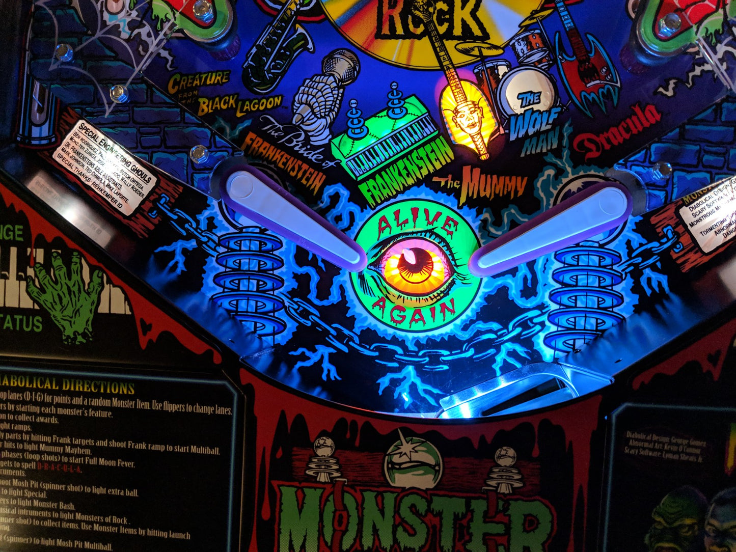Monster Bash REMAKE Pinball LED Strip Trough Light Kit