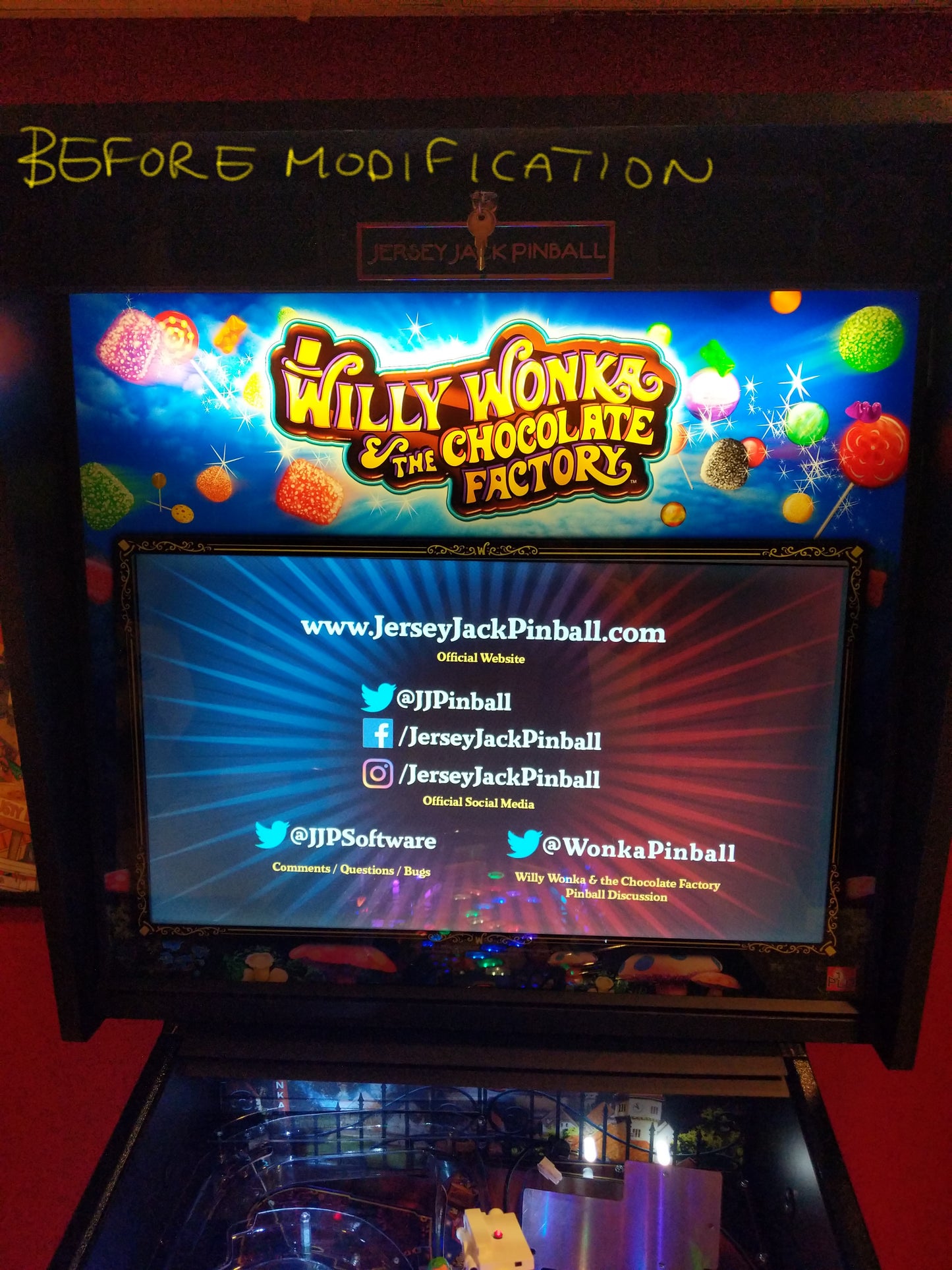 Willy Wonka & the Chocolate Factory Pinball Full Backglass Illumination Kit