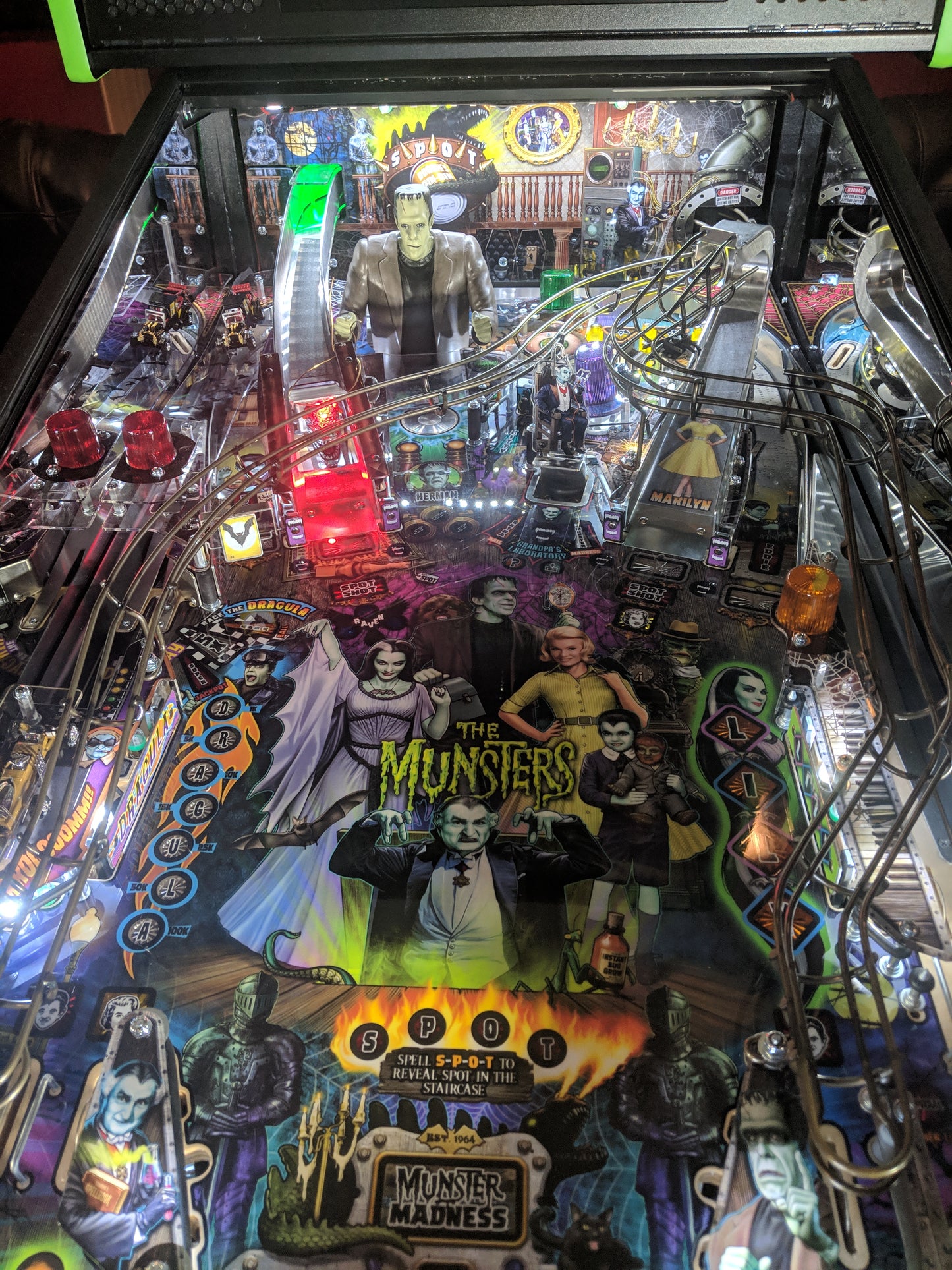 The Munsters Pinball "Spot" Lighted Ramp Flasher
