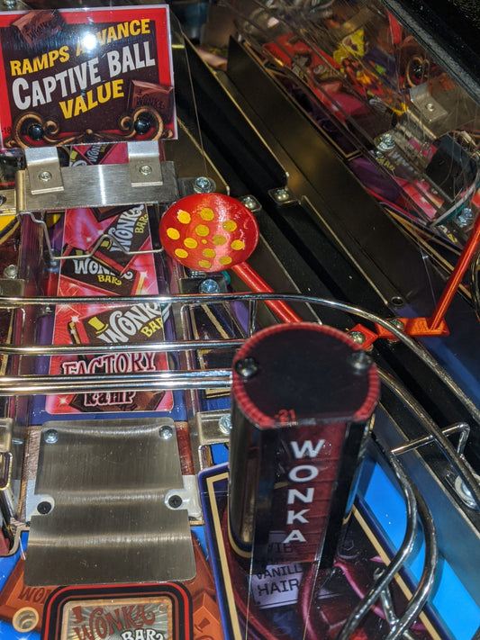 Willy Wonka & the Chocolate Factory Pinball Lollipop Ramp Switch Cover
