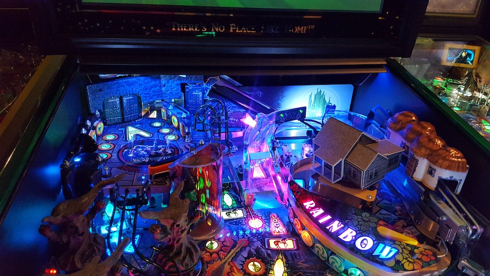Pinball Backboard Wizard of Oz Pinball LED Strip RGB Backboard with Single Color Trough ...