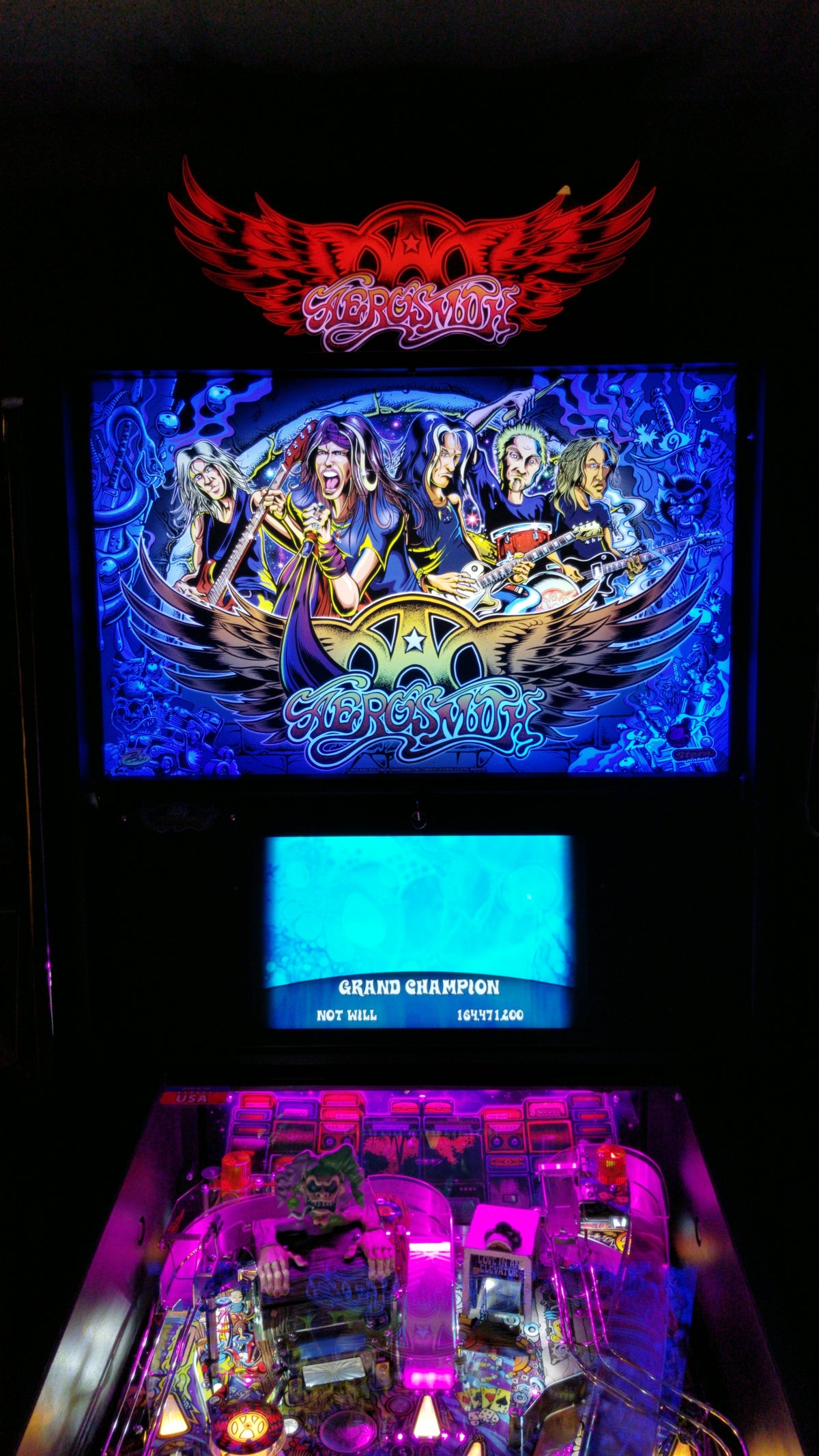 Custom Back Box Aerosmith Pinball Custom Backbox Light Kit – Lermods Pinball Machine ...