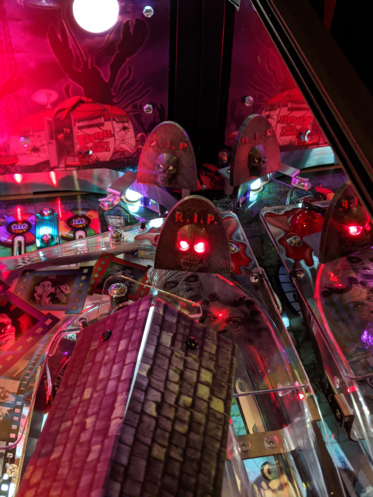 Elvira's House of Horrors Pinball Interactive Ramp Flasher Tombstones ...