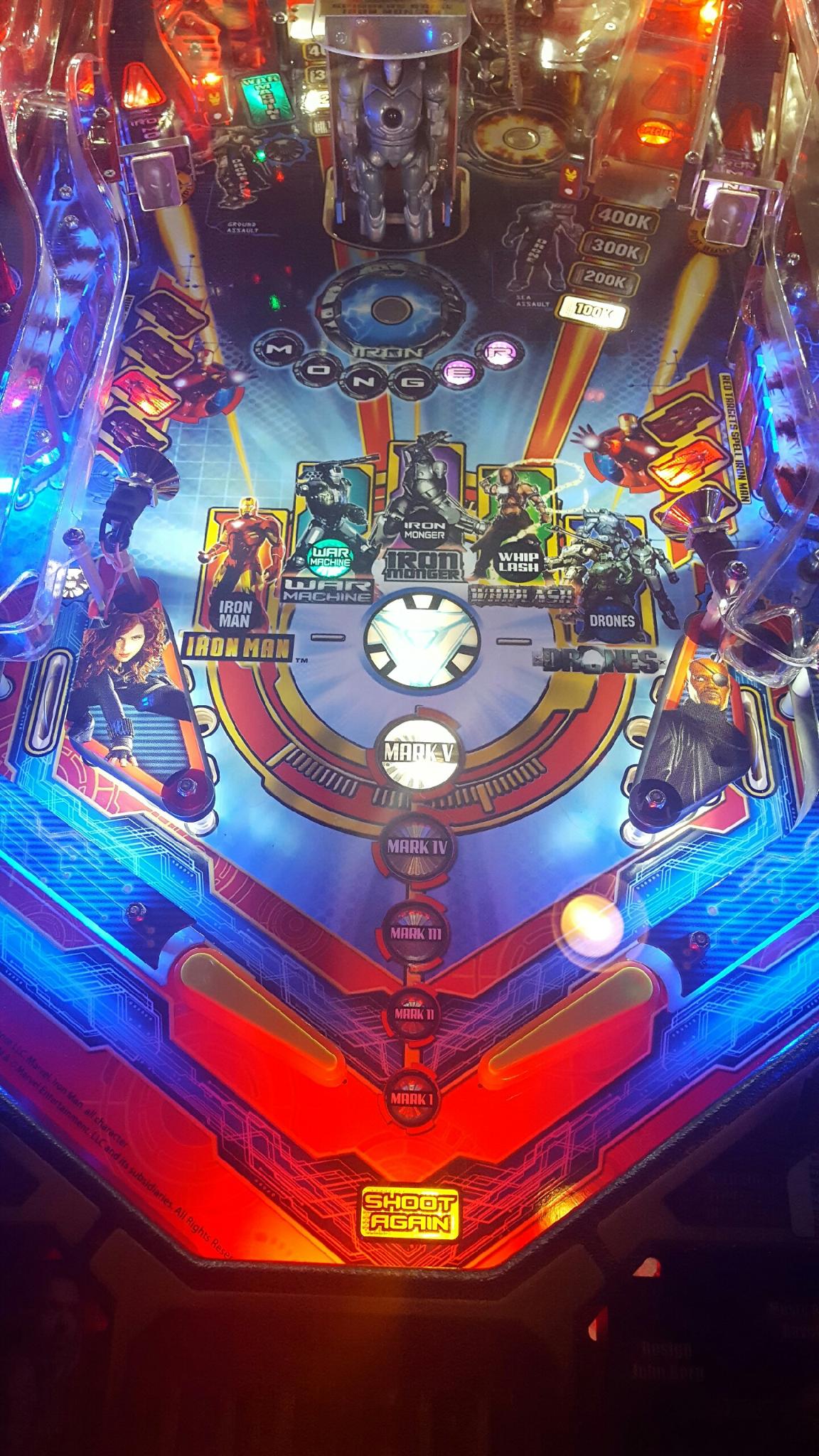Pinball Trough Iron Man Pinball LED Strip Trough Light Kit – Lermods Pinball Machine ...