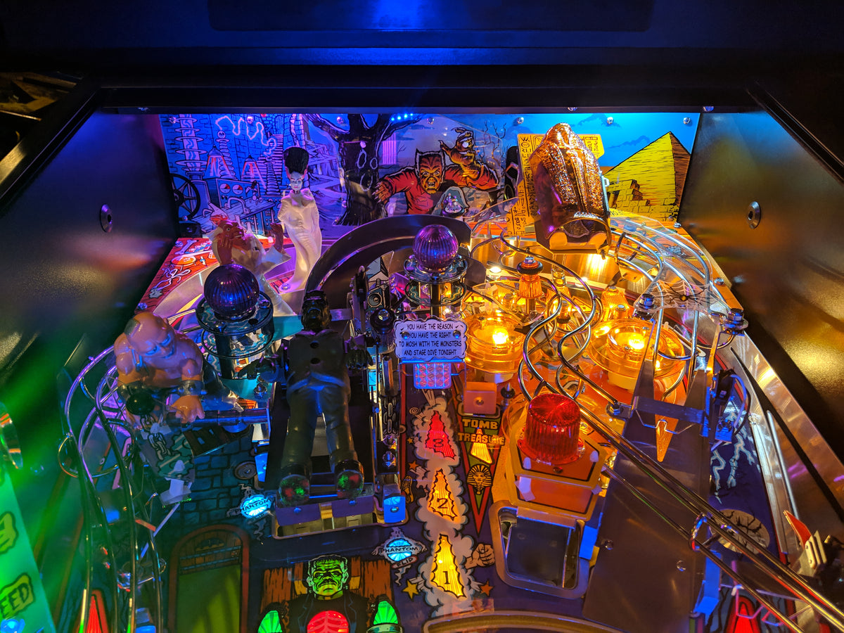 Pinball Backboard Monster Bash REMAKE Pinball LED Dual Strip Backboard Light Kit ...