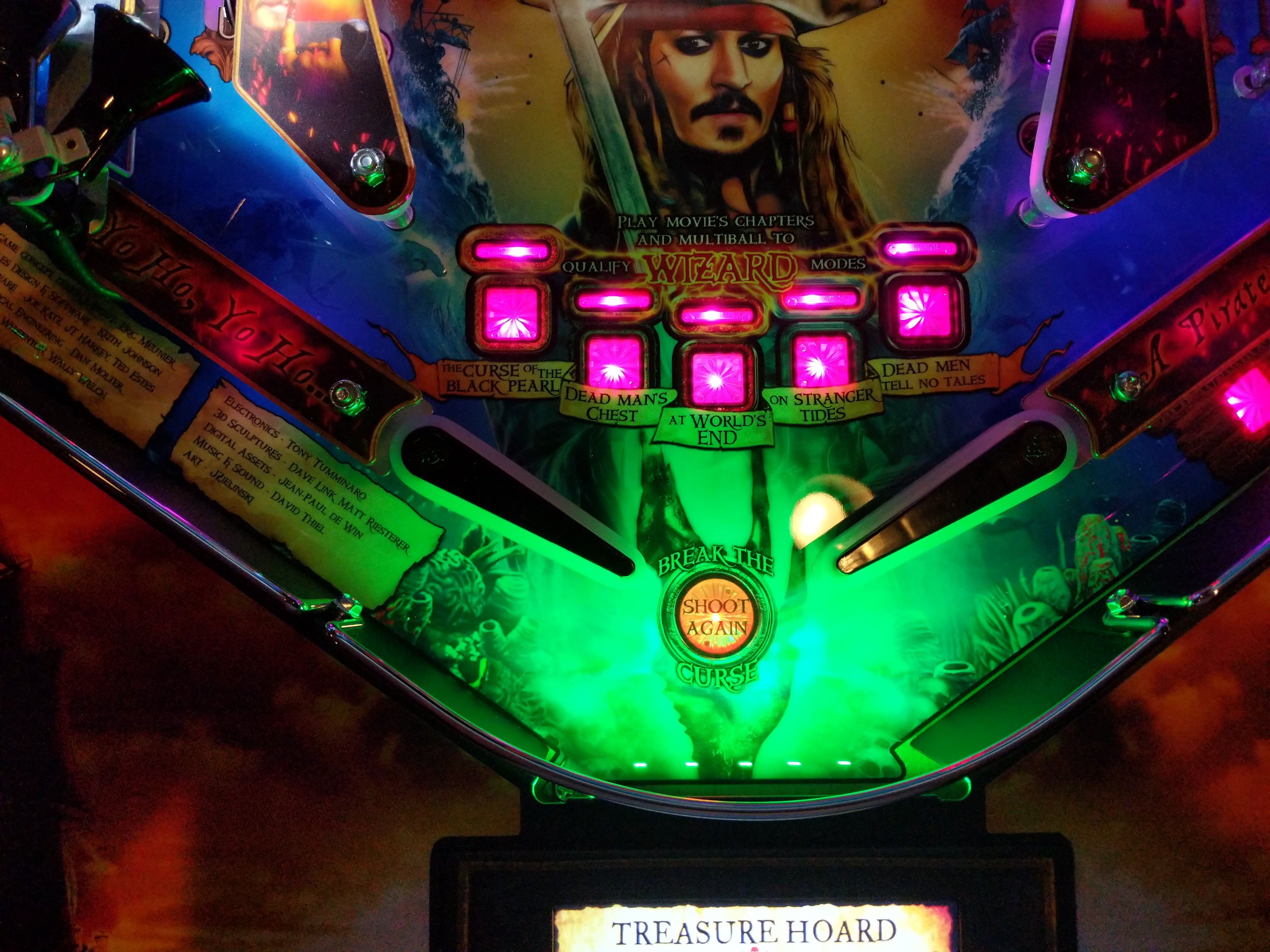 Pinball Trough Pirates of the Caribbean, JJP, Pinball LED Strip Trough Light Kit ...