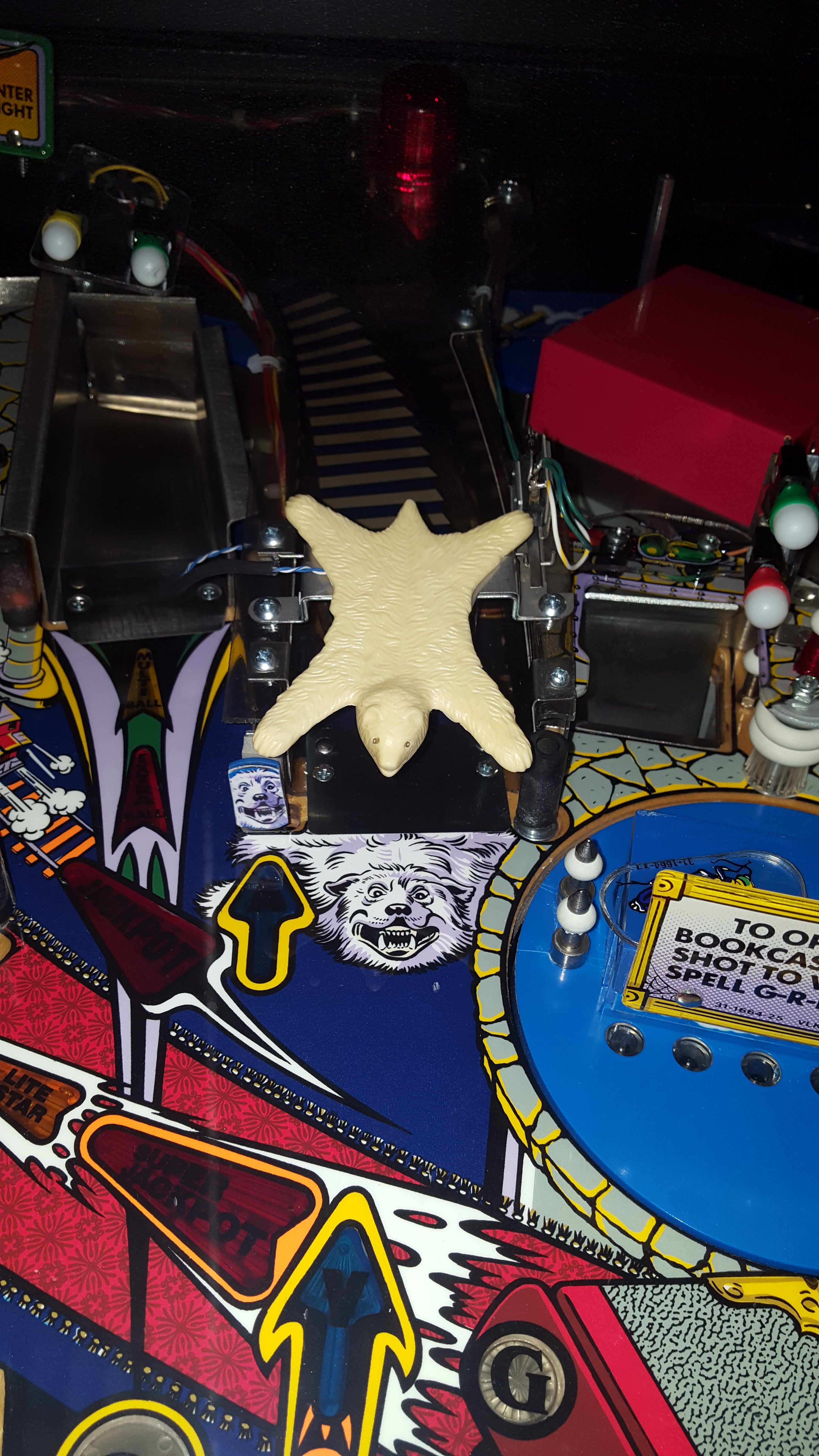 The Addams Family Pinball Illuminated Bear Rug Mod – Lermods Pinball ...